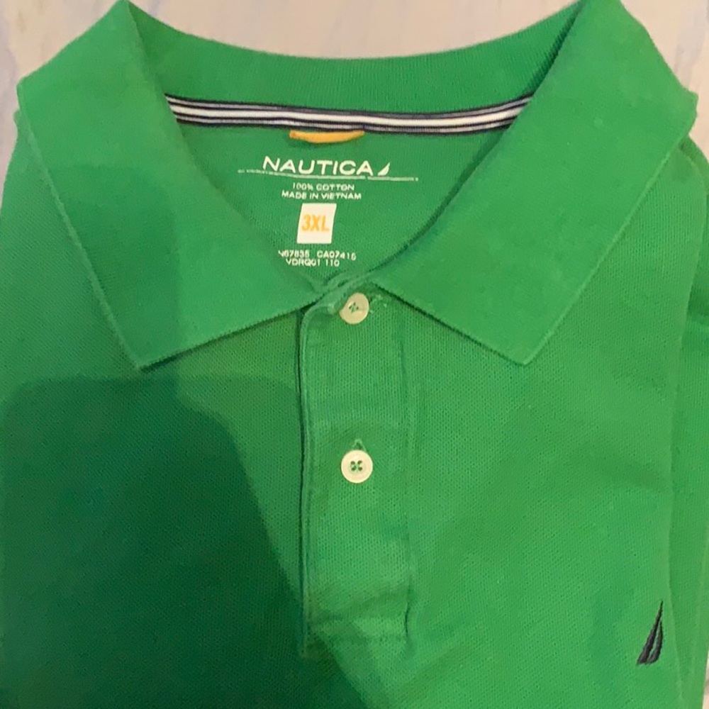 Nautica short sleeve solid deck polo shirt